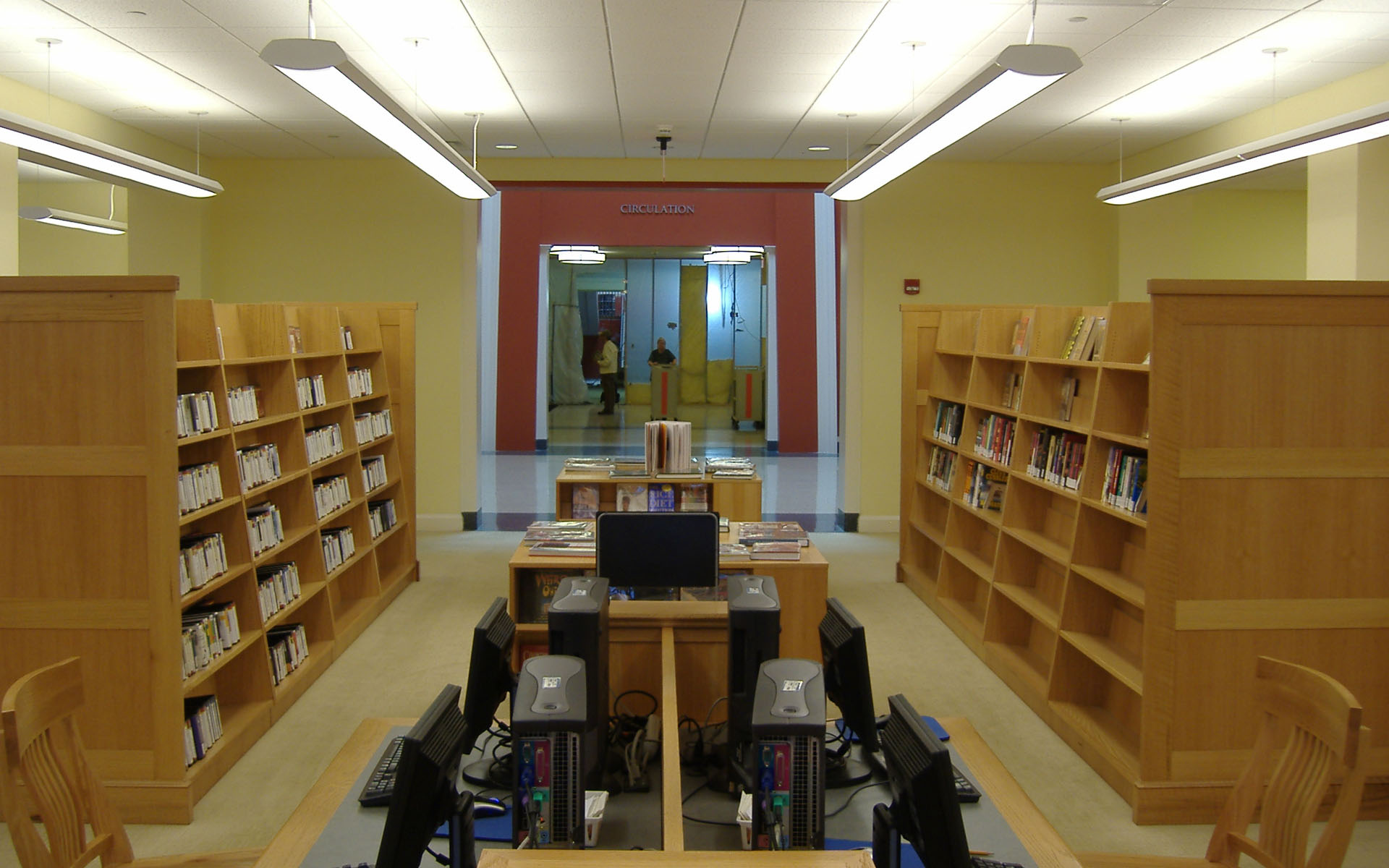 Lakewood Public Library Renovation book shelves